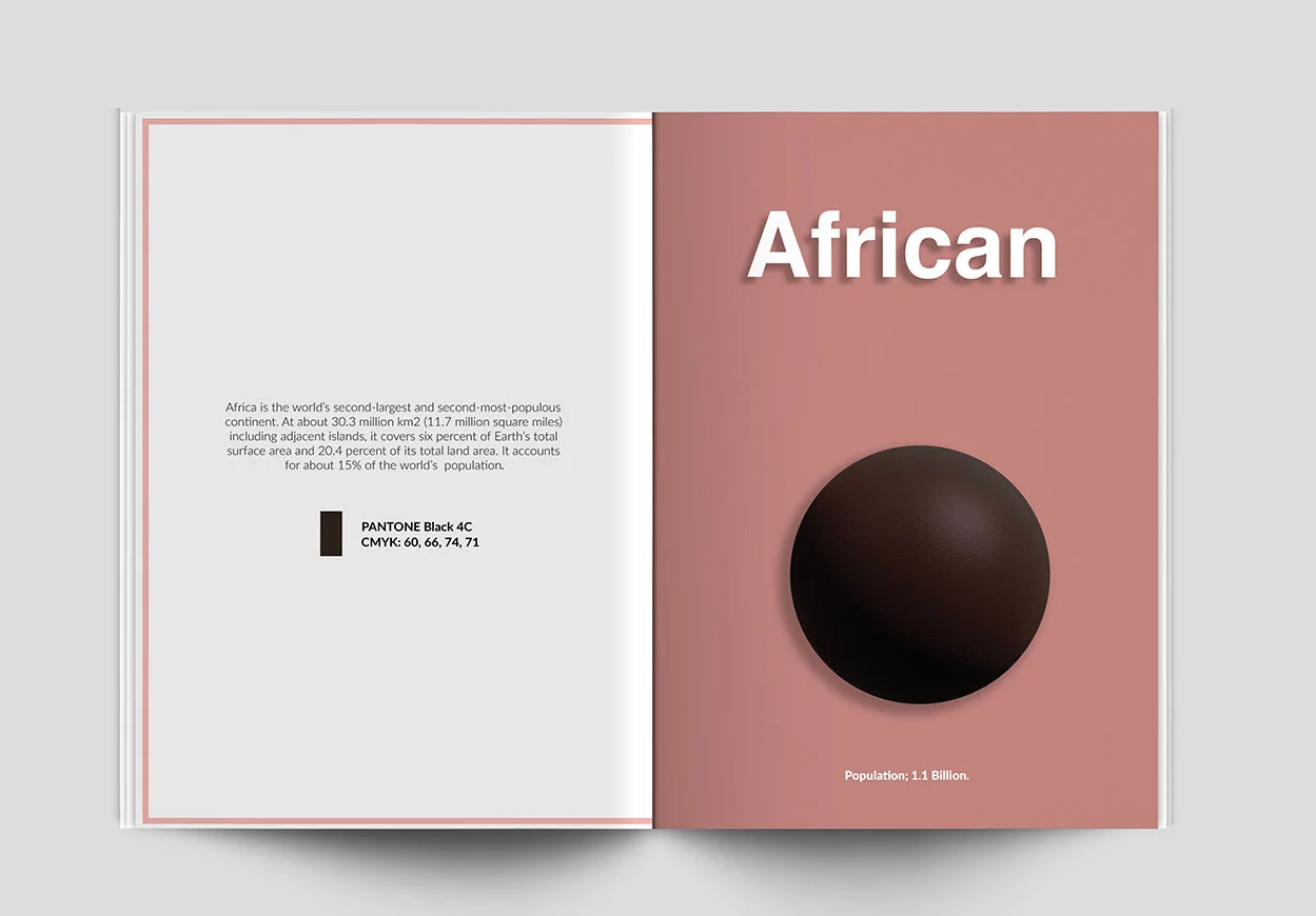 skin. book about skin colours with african typed untop